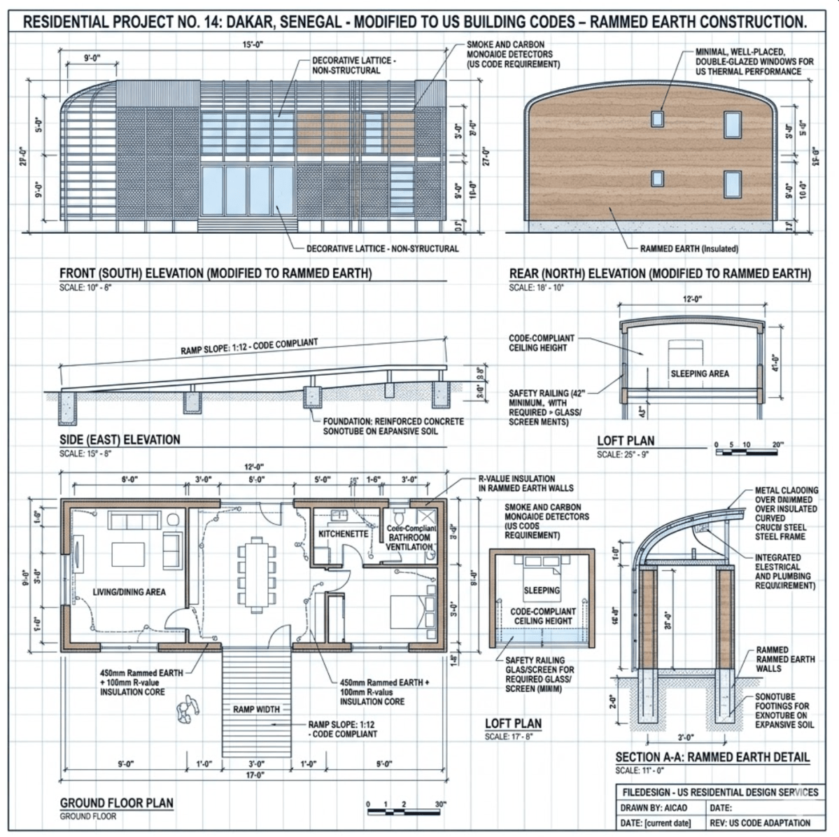 Residential Project No. 14 — Rammed Earth, Dakar,&nbsp;Senegal